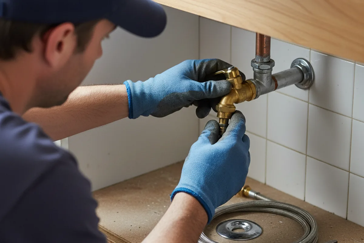 Shutoff valve and fitting work during Emergency Plumbing in Independence